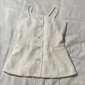Elegant White Button-Up Women's Top